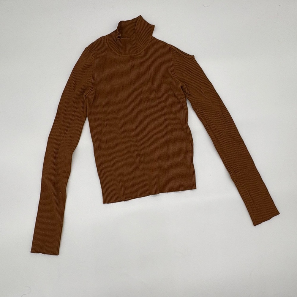 Cozy Brown Ribbed Sweater